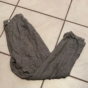 Brown and white high waisted trousers